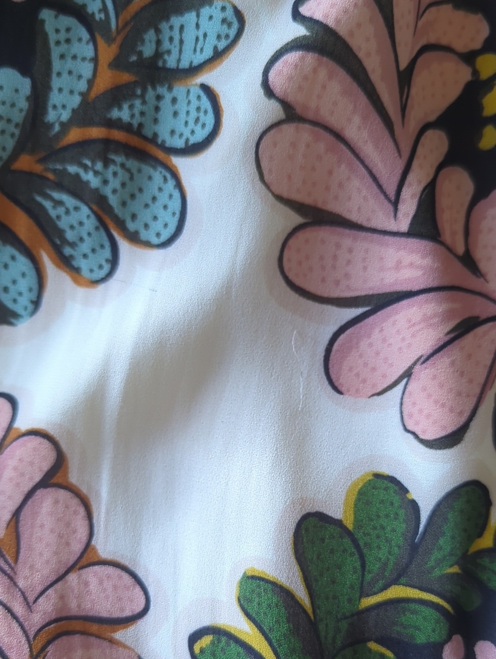 LOFT Off-Shoulder Floral Maxi Dress in Pink, Green & Blue, Size 6 - Picture 8 of 8